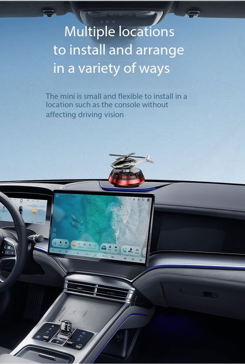 Solar Powered Rotating Helicopter Car Air Freshener Perfume Diffuser Dashboard Ornament