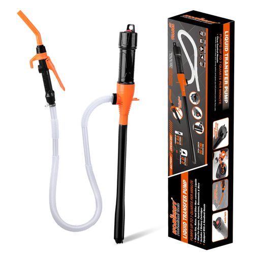 Battery Operated Liquid Transfer Pump Electric Oil Pump 7 Quarts Per Min with Handheld Nozzle