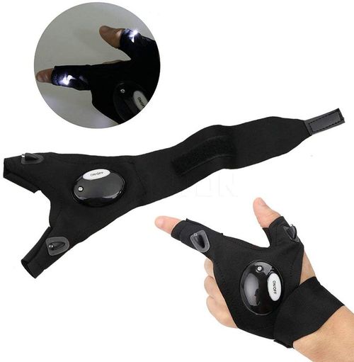 Waterproof LED Light-Up Fingertip Fishing Gloves (Suitable for Camping and Work Ideal for Low-Light Environments)