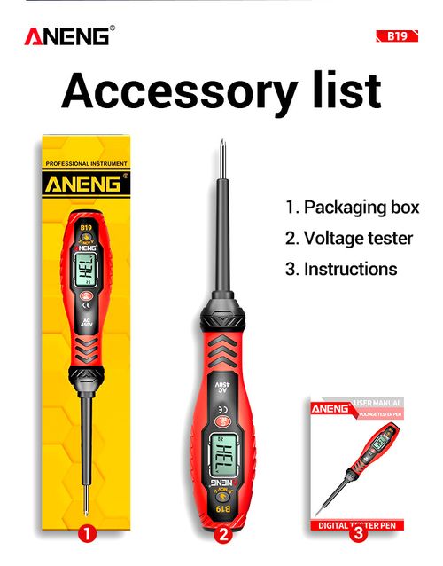 Digital Display Non-contact Voltage Tester Screwdriver