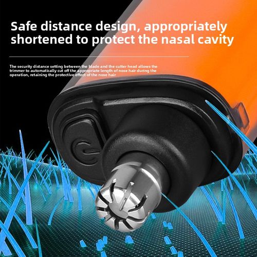 (Pack of 2) USB Rechargeable Electric Nose Hair Trimmer with Digital Display – Washable, Painless Shaver