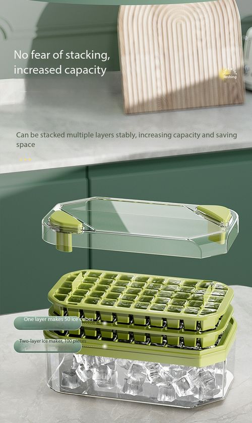 Double Layer Press Ice Cube Maker Mold