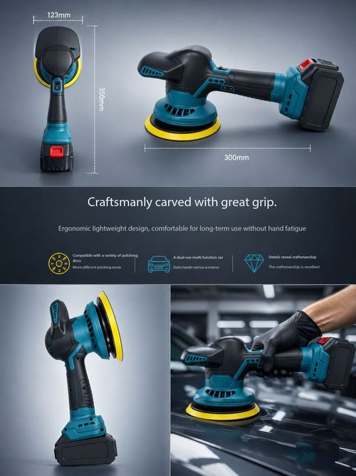 Cordless Polishing Sander Machine with 2 Batteries & Charger