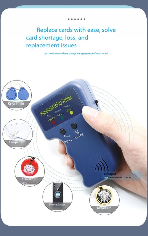 Handheld RFID Writer 125KHZ ID Card Copier Access Control Key Fob Duplicator