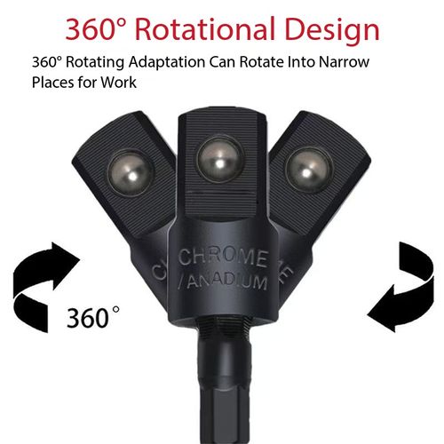 6Pcs Socket Angle Extension Adapter Set