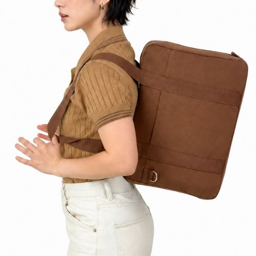 Multifunctional polyester zippered tote crossbody bag made of composite fabric suitable for laptops, books, and travel  a great gift for nurses or college students.
