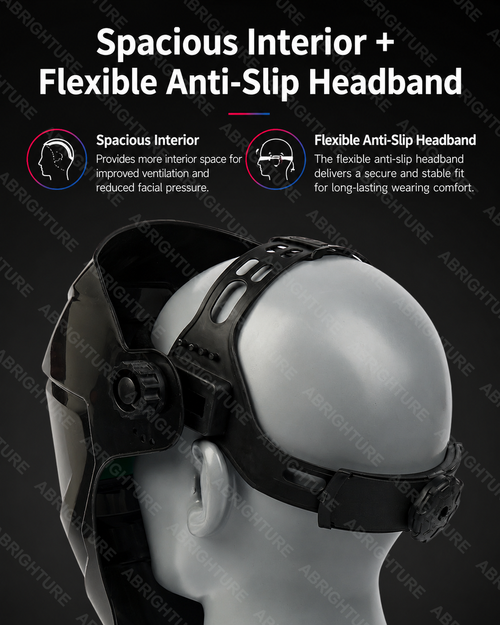 Auto Darkening Welding Helmet with LED Light True Color Lens