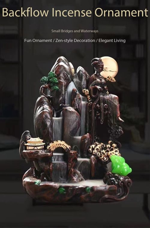 Backflow Incense Burner Mountain Dragon Ornament Resin Zen Aromatherapy Holder Home Decor