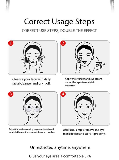 Micro-current Eye Beauty Massager – EMS Red Light Eye Massager for Reducing Dark Circles