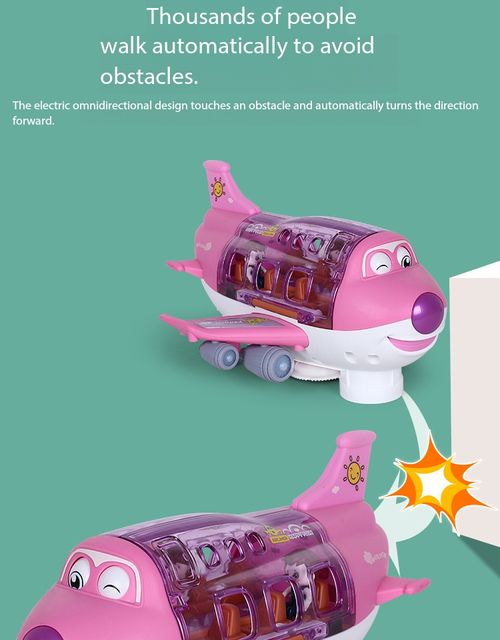 Universal Rotating Light & Music Airplane Toy