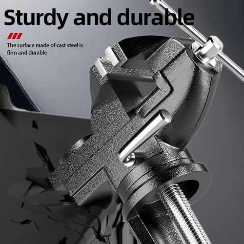 Mini Bench Vise  Precision Flat-Jaw Vise  Small Home Workbench Vise  Industrial-Grade Heavy-Duty Bench Vise
