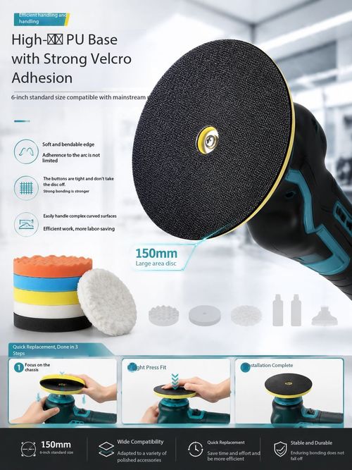 Cordless Polishing Sander Machine with 2 Batteries & Charger