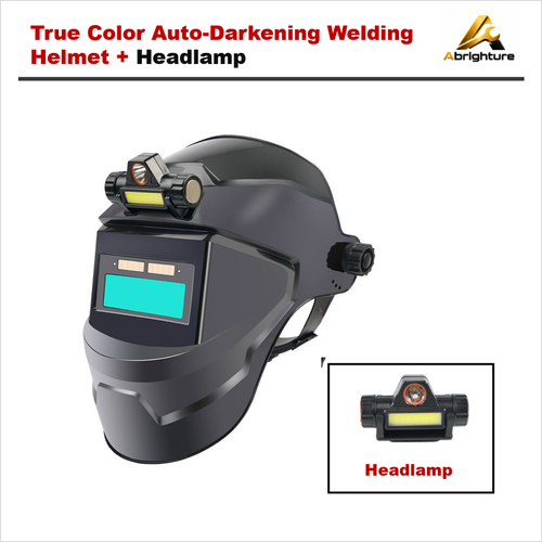 Auto Darkening Welding Helmet with LED Light True Color Lens
