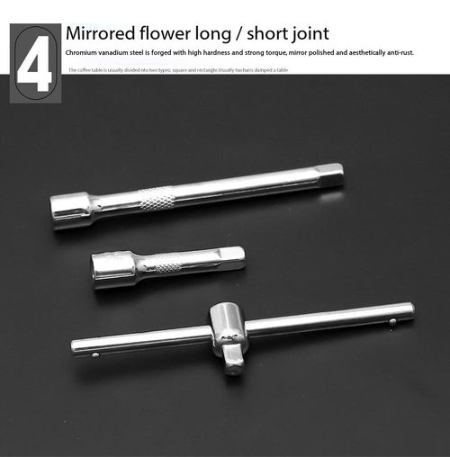 46 Pcs Ratchet Socket Wrench Repair Tool Set