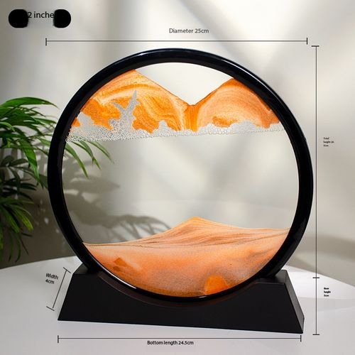 3D Flowing Sand Art Painting 12 Inch Desktop Ornament Home Office Decor