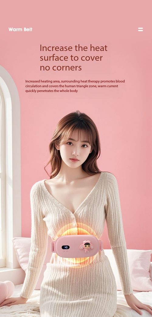 Electric Heating Massage Belt Menstrual Cramp Relief Warmer Portable Rechargeable