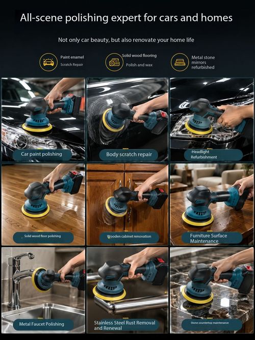 Cordless Polishing Sander Machine with 2 Batteries & Charger