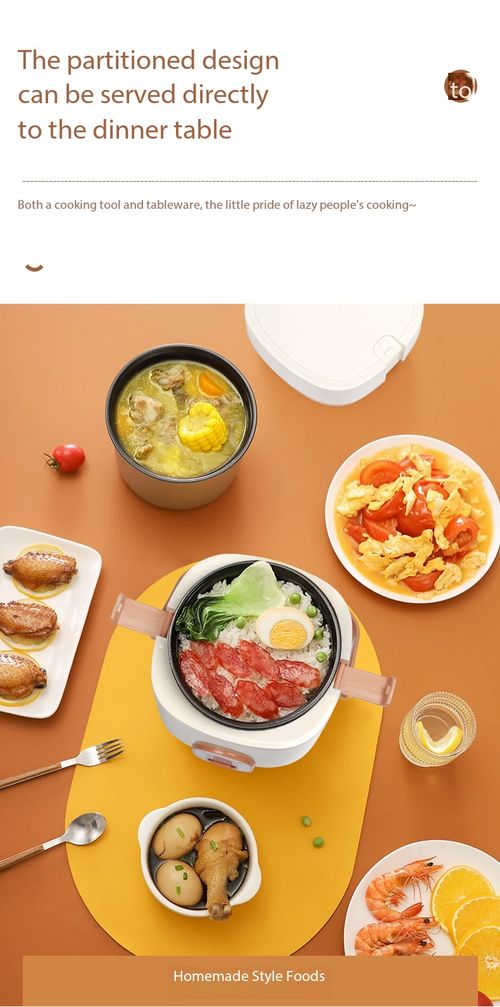 1.2L Portable Mini Rice Cooker Multi-Function Electric Pot for Home & Dorm