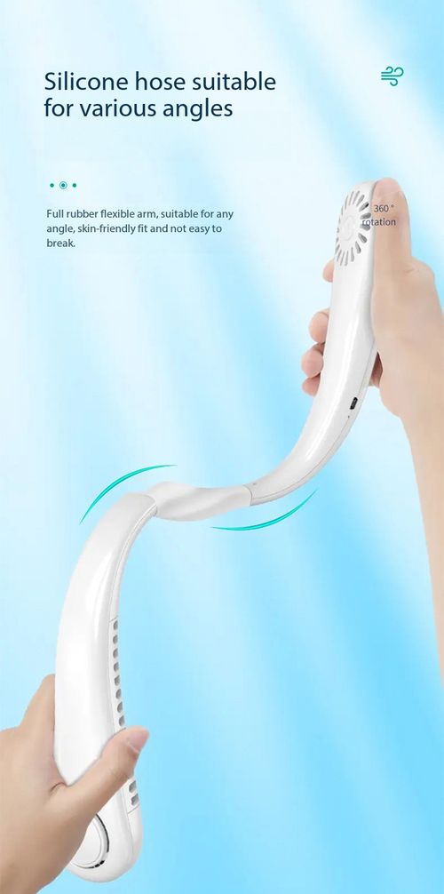360 Degree Neck Fan USB Rechargeable Portable Bladeless Cooling Fan with Long Battery Life