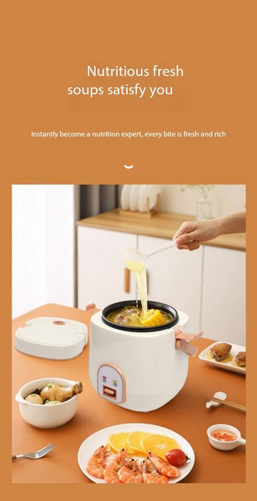 1.2L Portable Mini Rice Cooker Multi-Function Electric Pot for Home & Dorm
