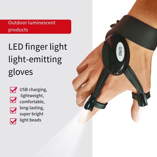 Waterproof LED Light-Up Fingertip Fishing Gloves (Suitable for Camping and Work Ideal for Low-Light Environments)