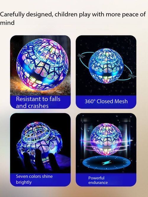 Smart Sensor Flying Ball with LED Lights Magic Hovering Boomerang Toy for Kids