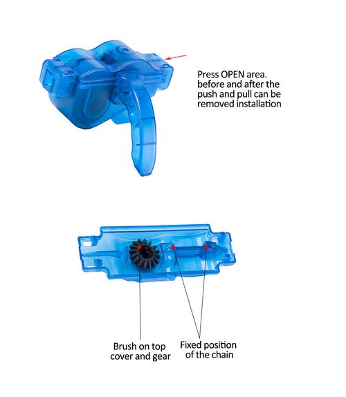 Universal Bicycle & Motorcycle Chain Cleaner Washing Tool
