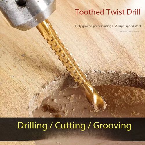 6Pcs Serrated Twist Drill Bits Set