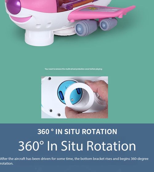 Universal Rotating Light & Music Airplane Toy