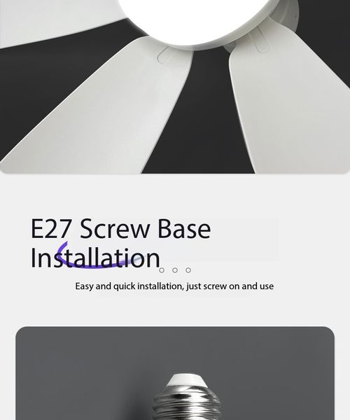 E27 LED Ceiling Fan Light with Remote