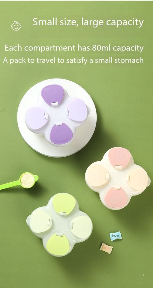 4 Compartment Portable Baby Milk Powder Storage Box