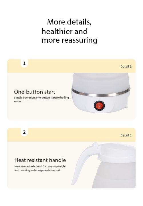 Portable Silicone Foldable Electric Kettle