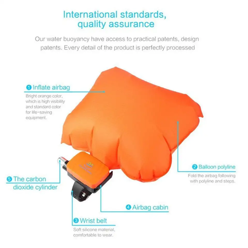 Portable Wrist Inflatable Life Buoy Emergency Swimming Safety Airbag