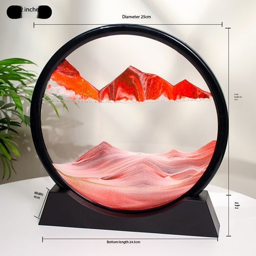 3D Flowing Sand Art Painting 12 Inch Desktop Ornament Home Office Decor