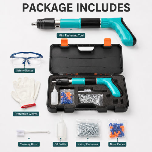 Low Noise Nail Gun Fastening Tool Kit for Ceiling and Wall Installation
