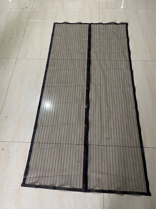 Striped Magnetic Screen Door Anti-Mosquito Mesh Self-Adhesive No Drill