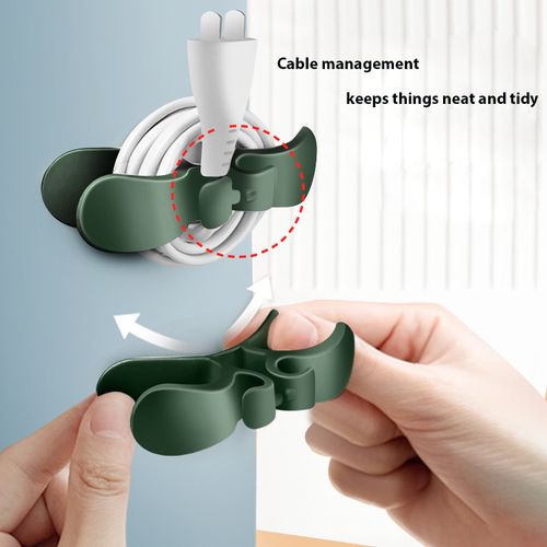 (Pack of 10) Household Power Cord Organizer & Cable Clip – Charger Cable Winder & Kitchen Plug Cord Holder