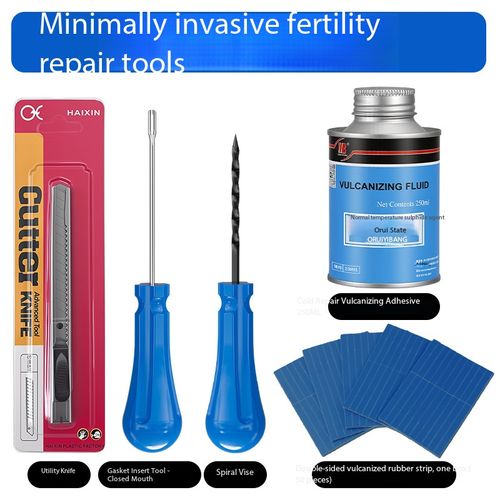 Emergency Tire Repair Kit 50 Repairs Vulcanizing Fluid Rubber Strips for Cars Motorcycles Bikes