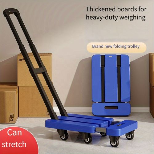 Foldable Telescopic Trolley Heavy Duty Portable Hand Truck for Home Office