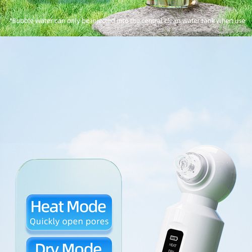 Hot Compress Blackhead Remover Pore Cleaning Device with Dual Water Tank