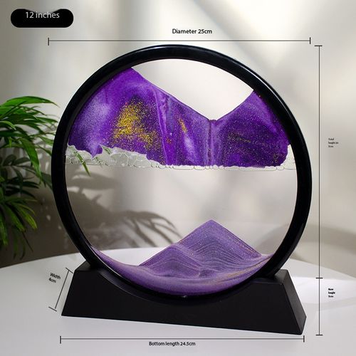3D Flowing Sand Art Painting 12 Inch Desktop Ornament Home Office Decor
