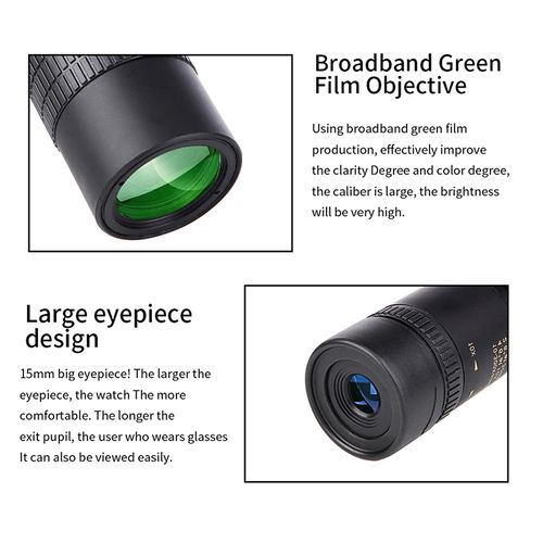 10-300X40 Monocular Telescope High Power Zoom HD Spotting Scope with Tripod Phone Adapter
