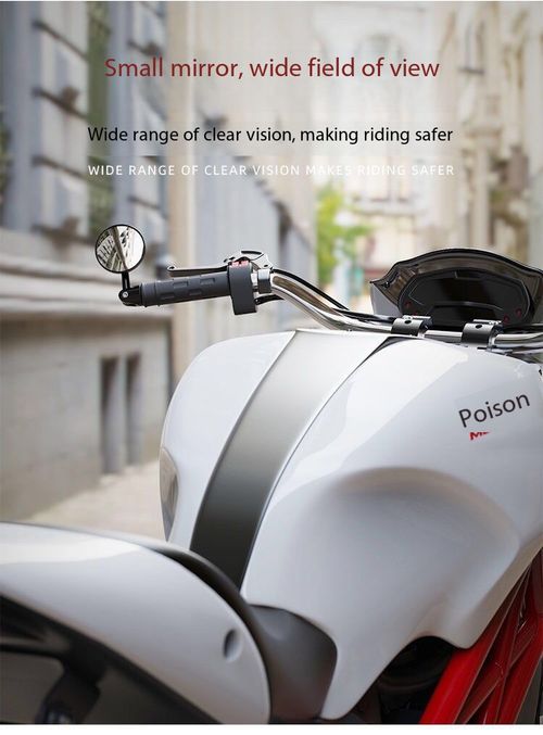 Universal Aluminum Handlebar Rearview Mirror for Electric Scooter Motorcycle 16-18mm