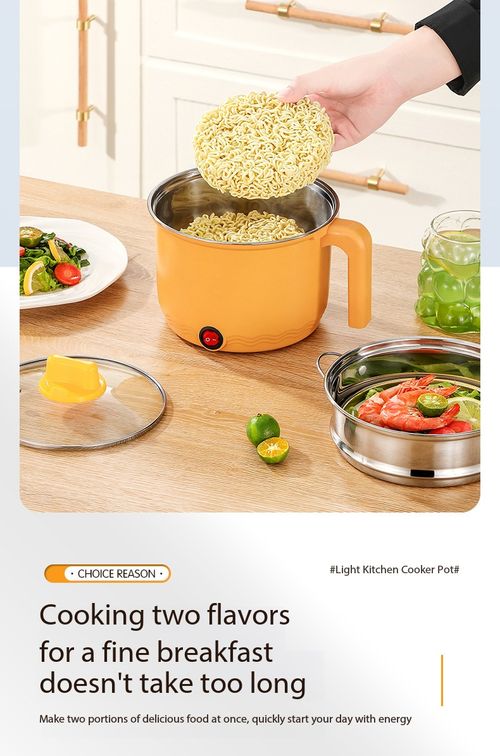Mini Electric Cooking Pot Multi-function Boiler Fryer Hot Pot No Steamer for Dorm Home