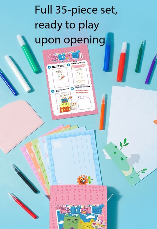Creative Rainbow Scratch Art Drawing Set