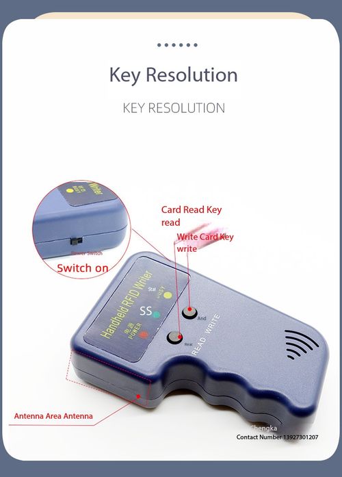 Handheld RFID Writer 125KHZ ID Card Copier Access Control Key Fob Duplicator