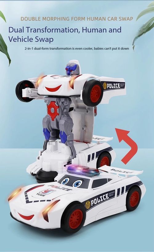 Automatic Transform Police Car Robot Toy