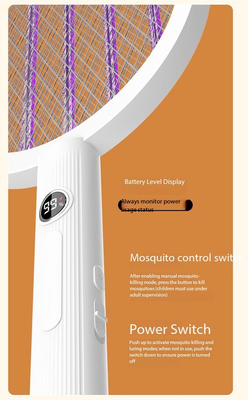 Rechargeable Electric Mosquito Swatter with UV Light Base