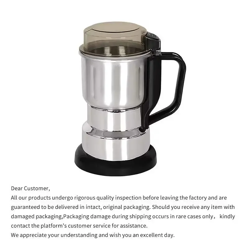 Multi functional electric grinder, High power coffee grinder, Multi functional food grade fast electric coffee and grain grinder, gift-grade espresso machine, suitable for fresh brewing, perfect for coffee and whole grain lovers.Summervibes
