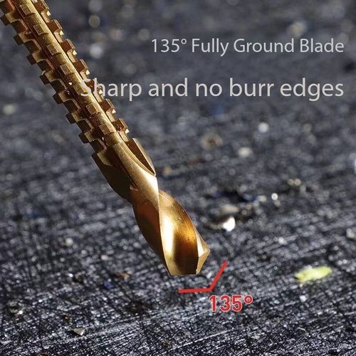 6Pcs Serrated Twist Drill Bits Set